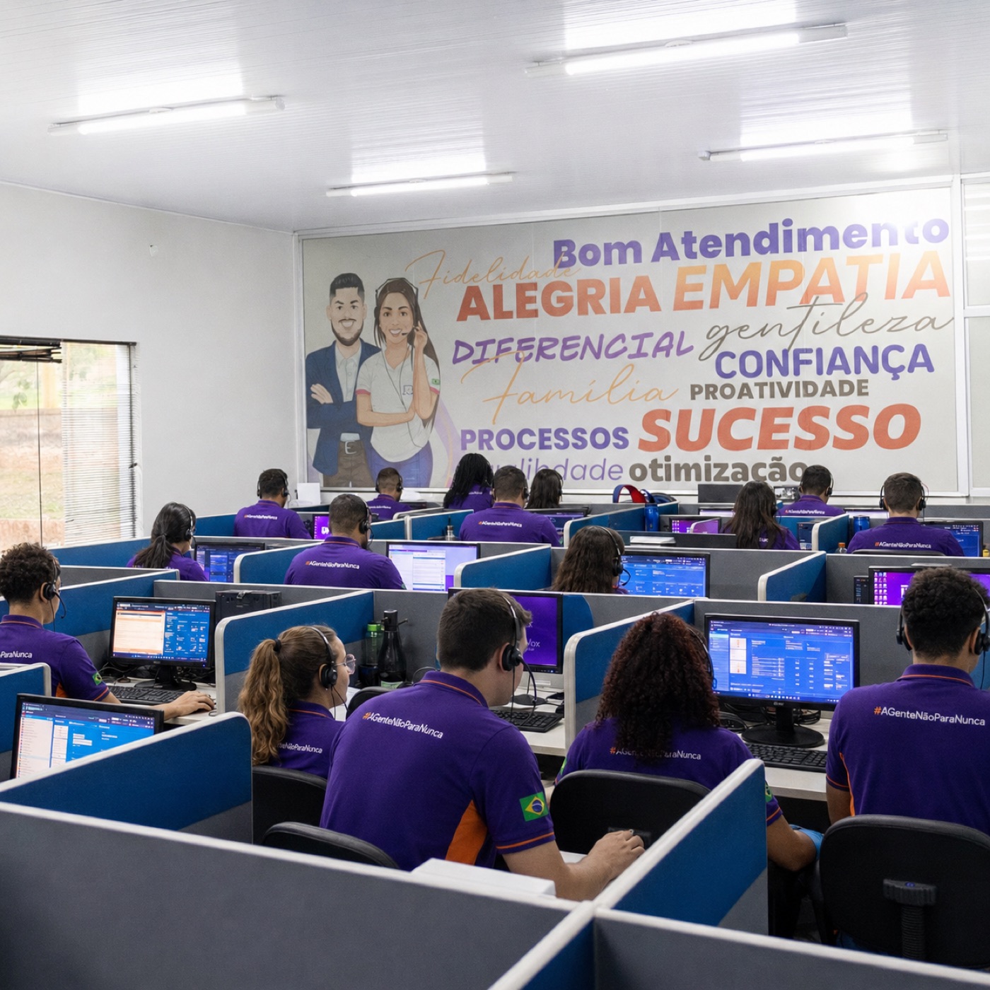 Equipe em atendimento